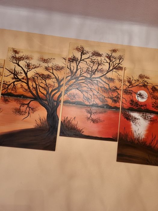 Obraz 5x malowany recznie