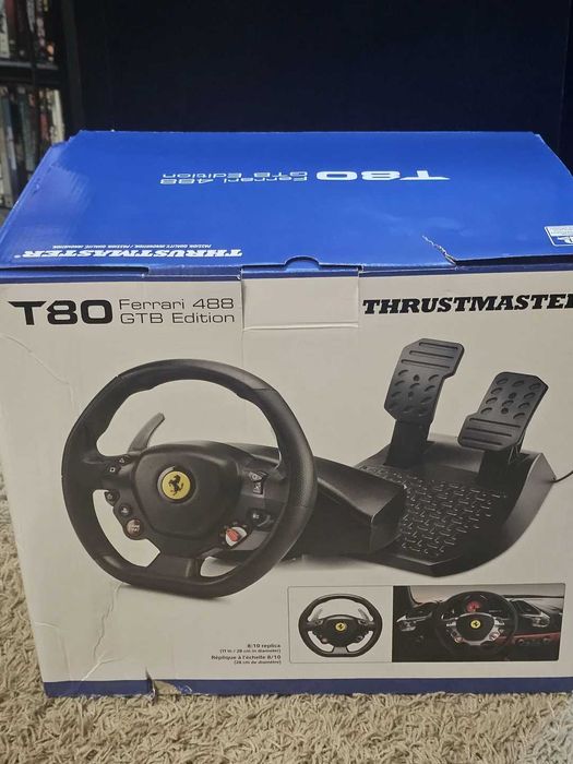 Thrustmaster Volante e Pedais T80 Ferrari 488 GTB Edition