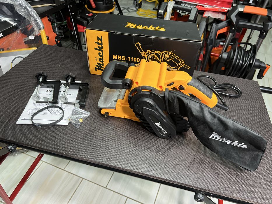 Шлифмашина ленточная Machtz MBS-1100 Крепление к столу 1100 Вт