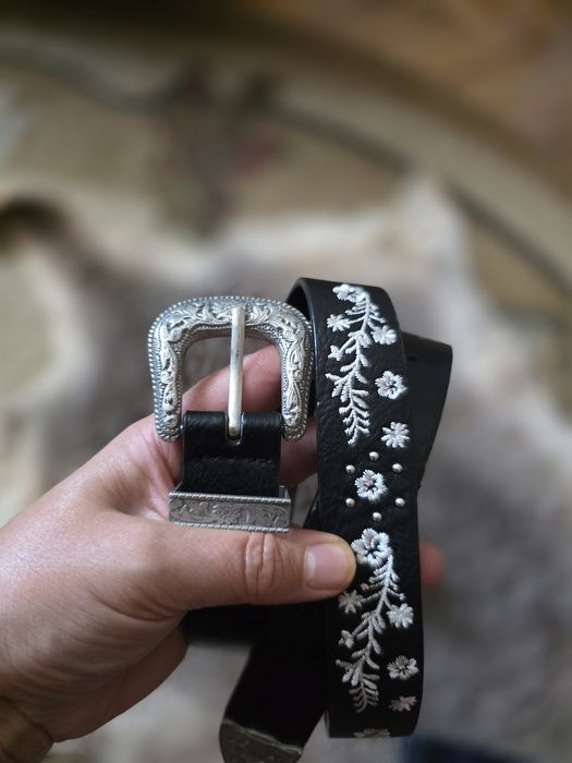 Unikatowy pasek western z haftem rozm.85 (długość 100 cm) must-have sezonu boho/ cowgirl chic!