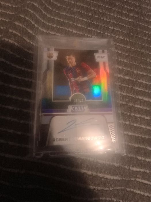 Panini score soccer 2023/24 autograf Lewandowski/49