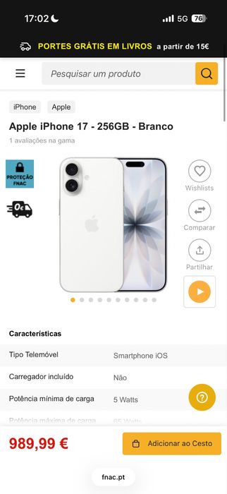 Iphone 17 C/ fatura