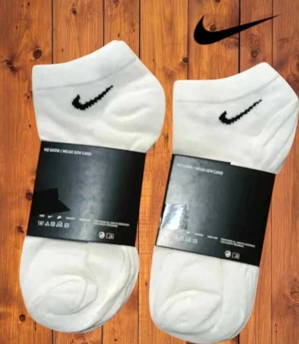 6 Pares Meias Nike Brancas | 38-42 | 40-46