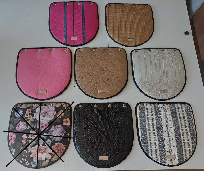 Farbotka Classic Klapki 7szt Czarne Różowe Brązowe Patchwork