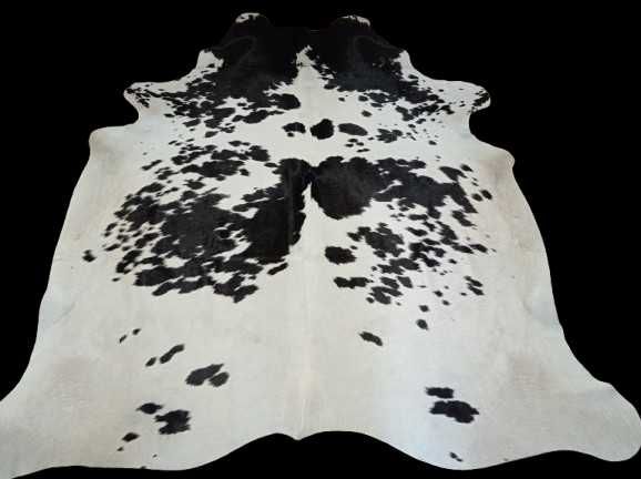 Ogromna Skóra Krowia Naturalna 240x200 cm – Łaciata, Unikat