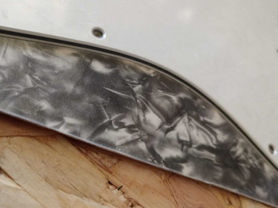 All Parts PG 993 White Pickguard plain closed. Vintage