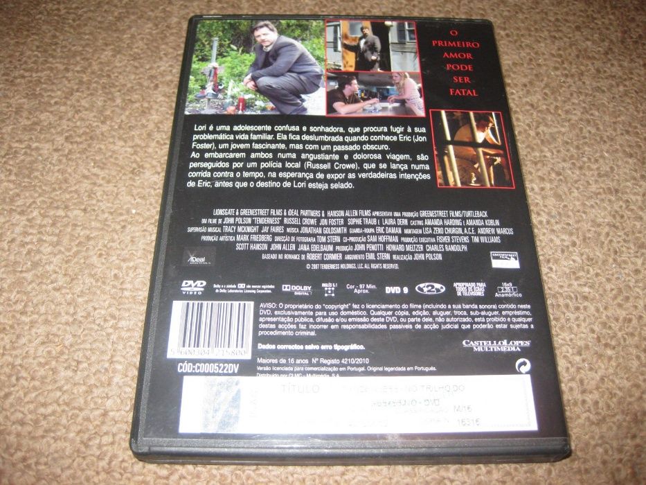 DVD "Tenderness-No Trilho do Assassino" com Russel Crowe