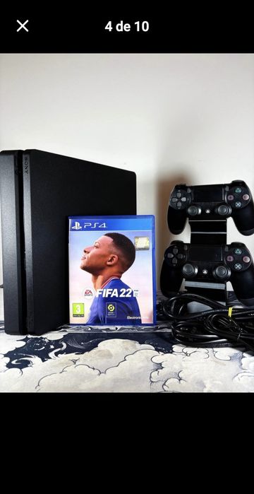 PlayStation 4 Slim + 2 Comandos + Jogo