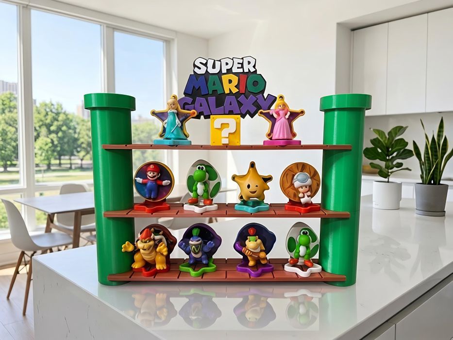 Expositor figuras Super Mario Galaxy McDonalds