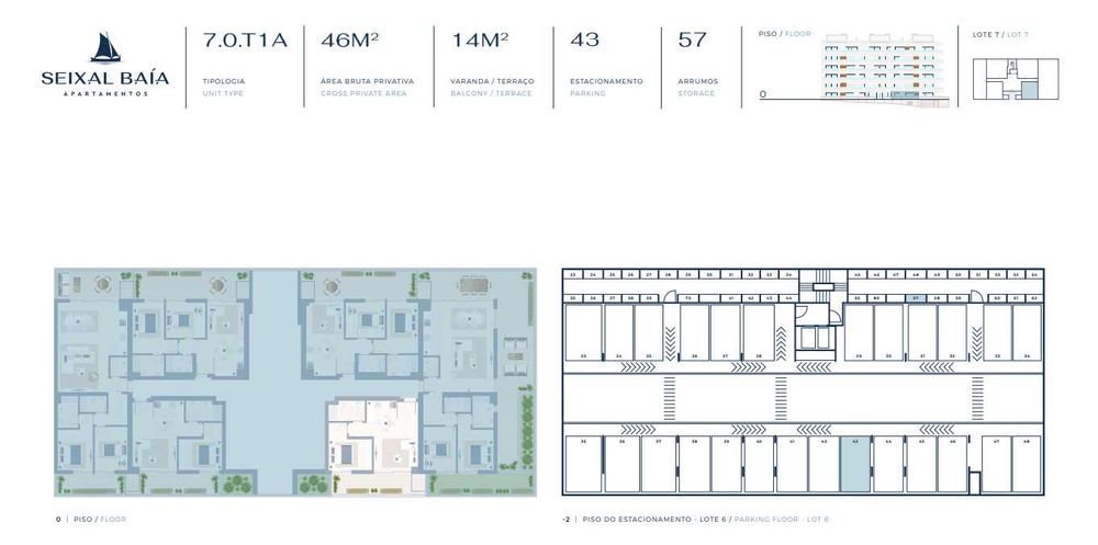 Apartamento T1 NOVO a Estrear Seixal Baia #