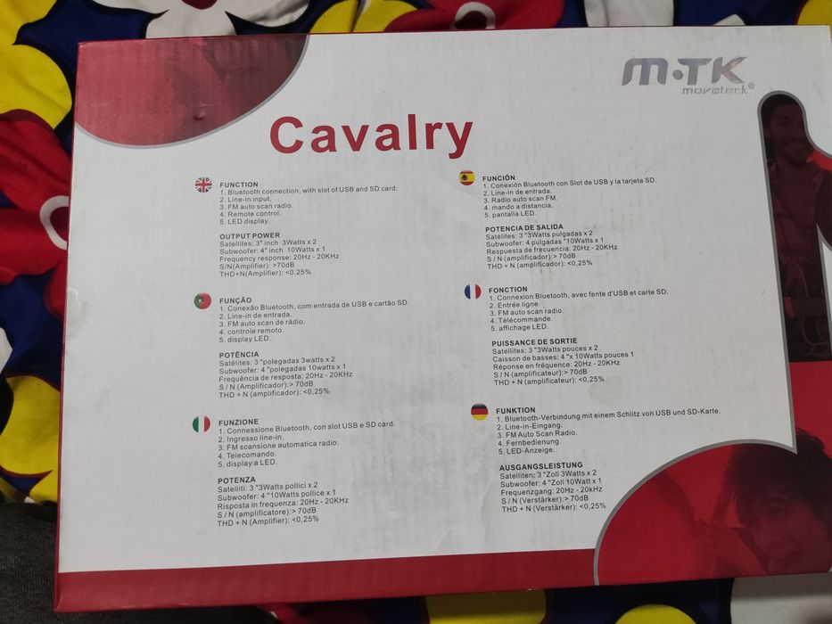 M.TK cavalry sistena alto falantes novo