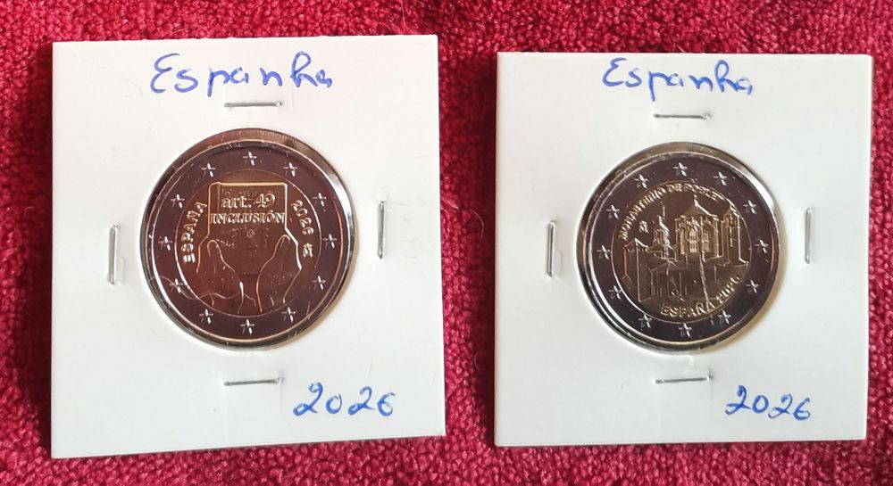 Espanha 2026 - moedas comemorativas 2€ UNC