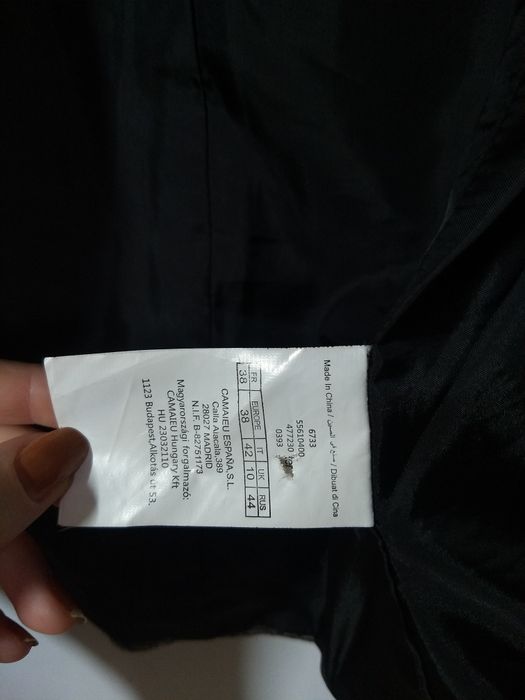Marynarka Camaieu 36/S, szary melanż, elegancka marynarka, narzutka