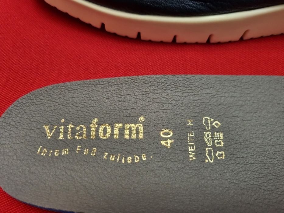 Baleriny damskie skórzane  roz.40 granatowe