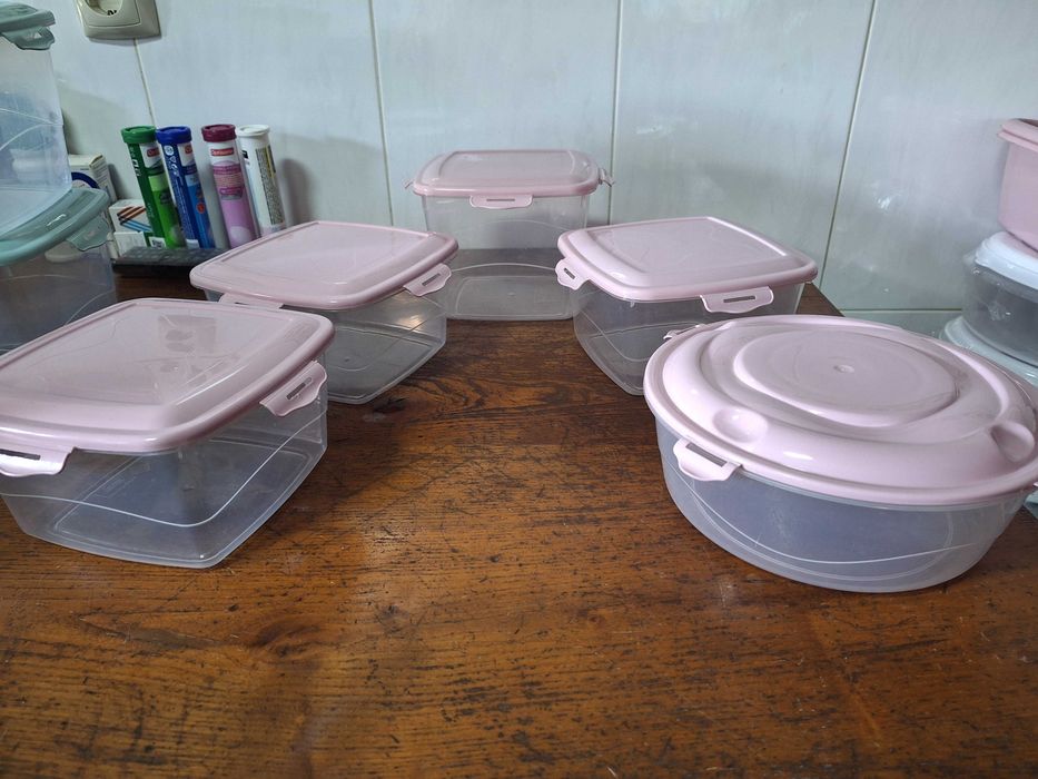 5 caixas novas para guardar alimentos
