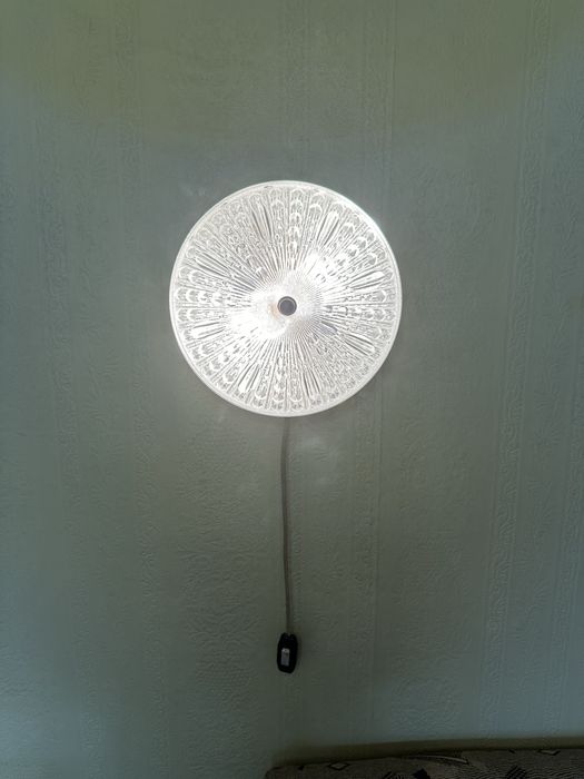 Stara lampa PRL lata 70 szkło kryształ kinkiet sufitowa