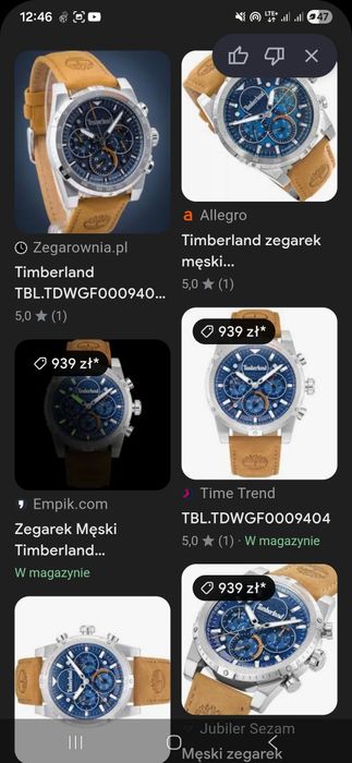 Zegarek timberland TDWGF0009404