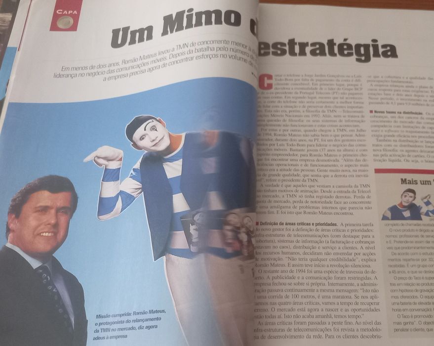 Mimo da TMN em 1997 na capa da revista Exame