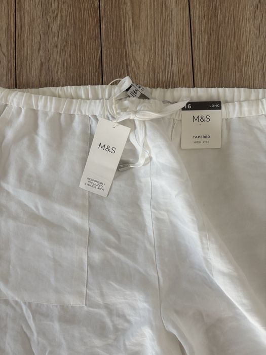 Spodnie len M&S r. 44 damskie