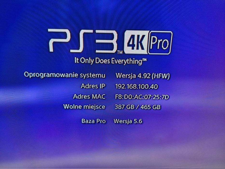 Przerobiona Playstation 3 Super Slim 500GB 4K PRO MOD HFW 4 92 HEN zestaw