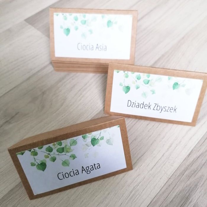 Winietki na papierze eko wiosna w parku