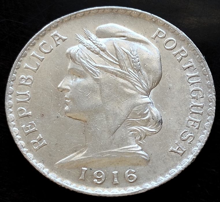 Lote 2 Moedas Prata 1$ 1916/1915 Estado Soberbas