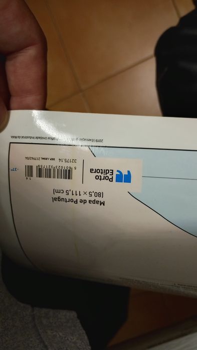 Mapa de Portugal 80,5 x 111,5