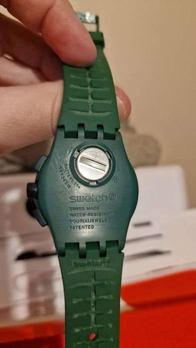 Swatch zegarek zielony