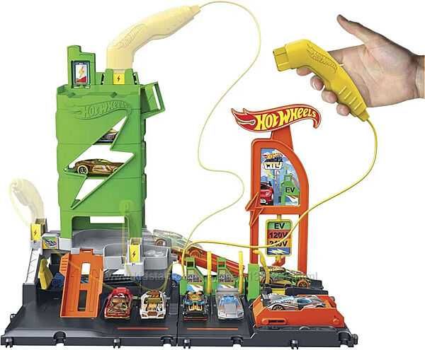 Трек Hot Wheels City Super Recharge Fuel Station Заправна Станція