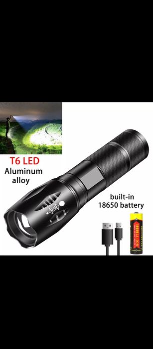 Фонарь налобник и другие модели,аккумуляторы 3000 mAh, фонарик перезар