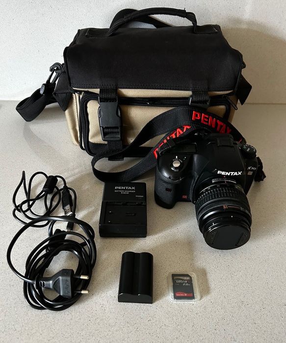 Pentax K10D + obiektyw 18-55mm | Ładowarka + Torba |Stan B.dobry