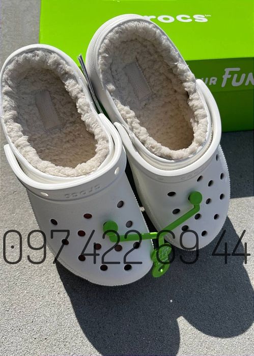 Теплі Сабо Крокс Класік Crocs Platform Lined з Хутром