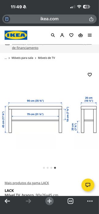 Mesa baixa ikea