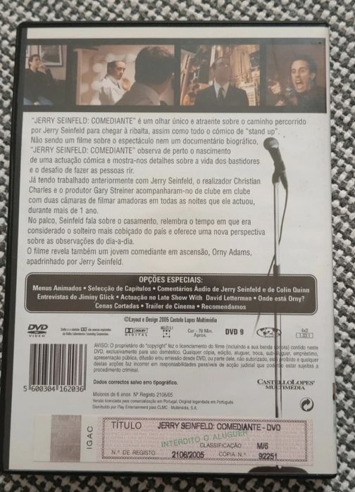 DVD jerry Seinfeld comediante