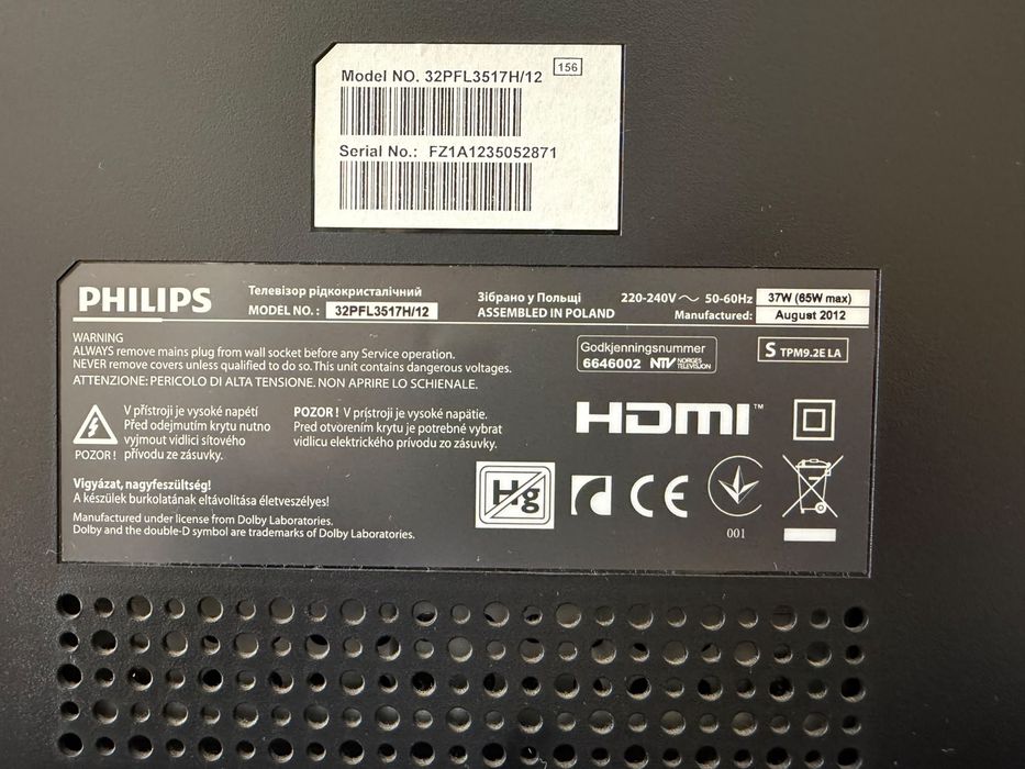 Televisão Philips 32” LED Full HD