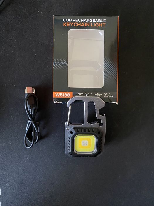 COB фонарик карабин