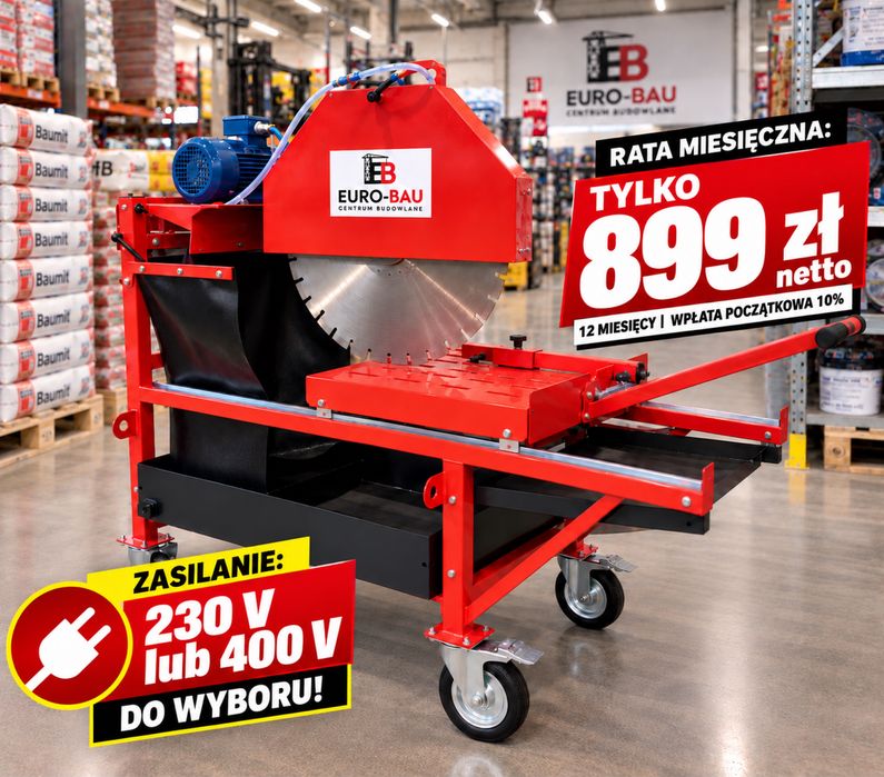 Przecinarka stołowa piła budowlana cegły bloczków Porotherm Ytong silikatu d Norton Clipper JUMBO - RATY - LEASING - WYNAJEM - 899 zł / miesięcznie