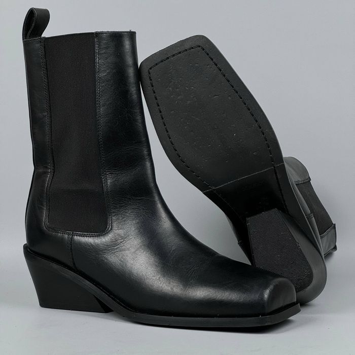 COS Italy Leather Cowboy Chelsea кос ботинки черевики авангард сапожки кожаные винтаж as98 as 98 италия ручная работа демісезон челси ботильоны італія