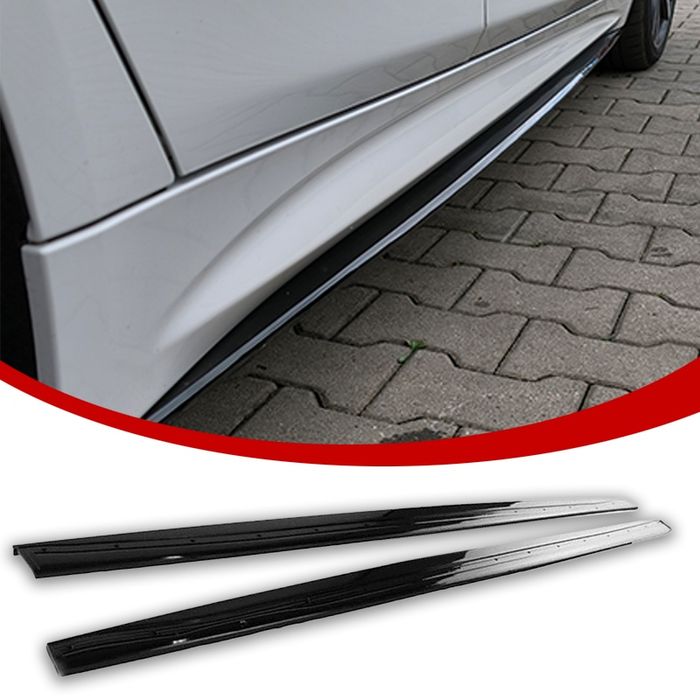 BMW F32 F33 F36 Dokładki Boczne Progów Splittery Czarny Połysk