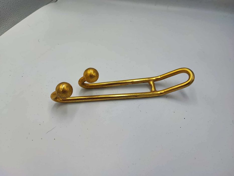 Stary mosiężny podwójny wieszak