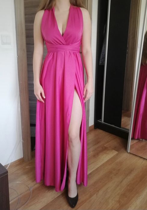 Sukienka różowa maxi 36/38