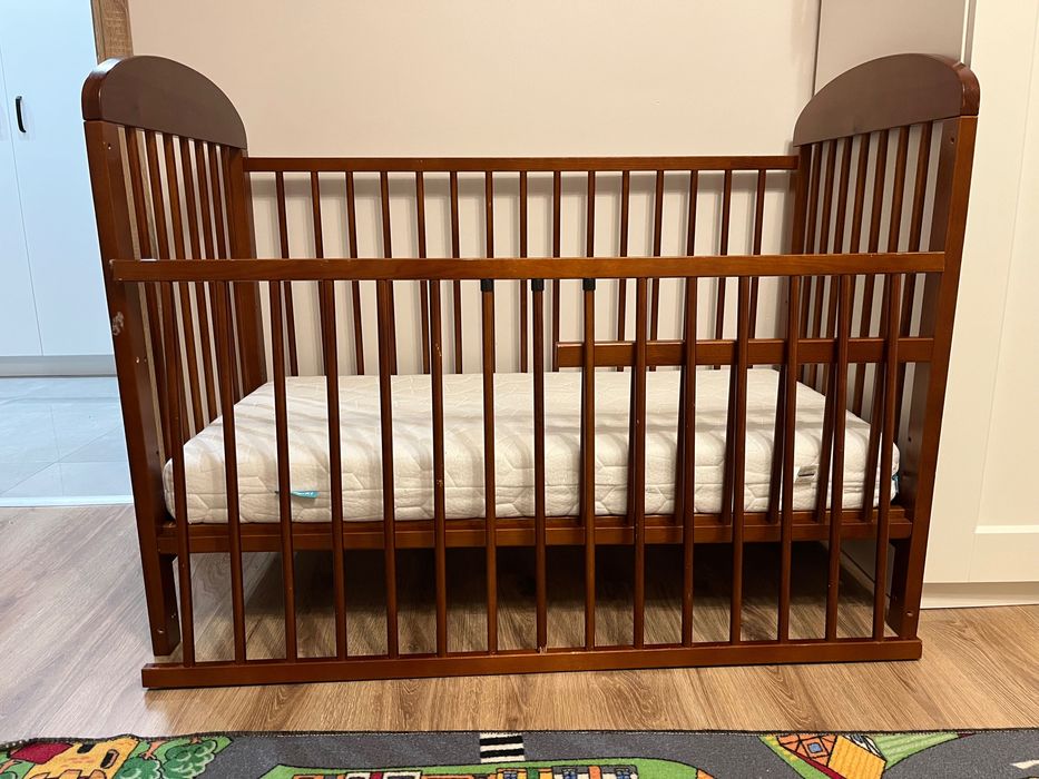 Łóżeczko 120x60cm z materacem  dwustronnym Fiki Miki