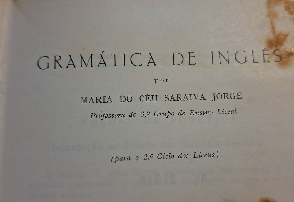 Compêndio Gramática de inglês de 1966