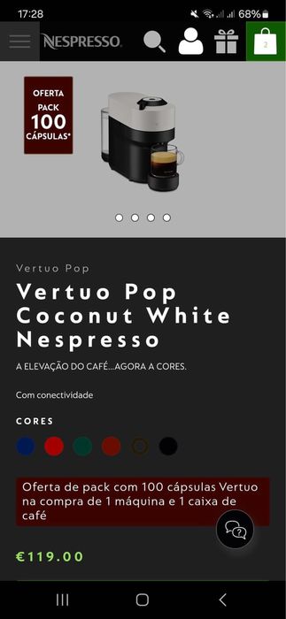 Maquina de cafe Nespresso.