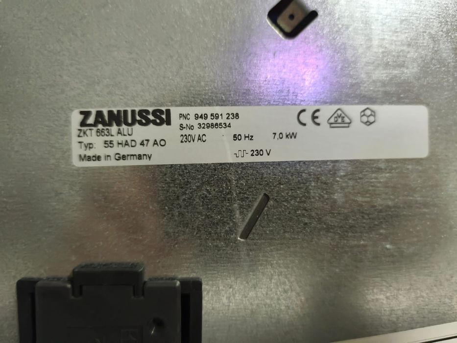 Placa elétrica de cozinha zanussi
