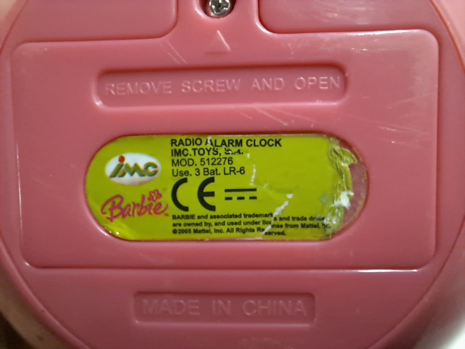 Rádio-Relógio da Barbie