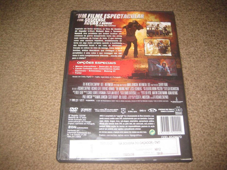 DVD "Na Sombra do Caçador" com Richard Gere