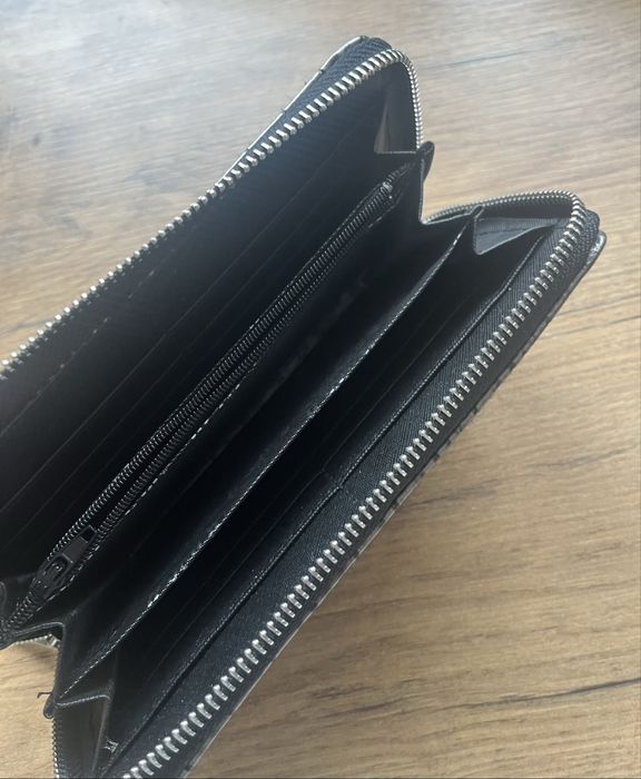 Portfel Michael Kors damski Jet Set Travel Krokodyl Metaliczny Grafit duży