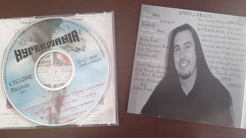 John Carson's Hypermania Down to Birth - płyta CD