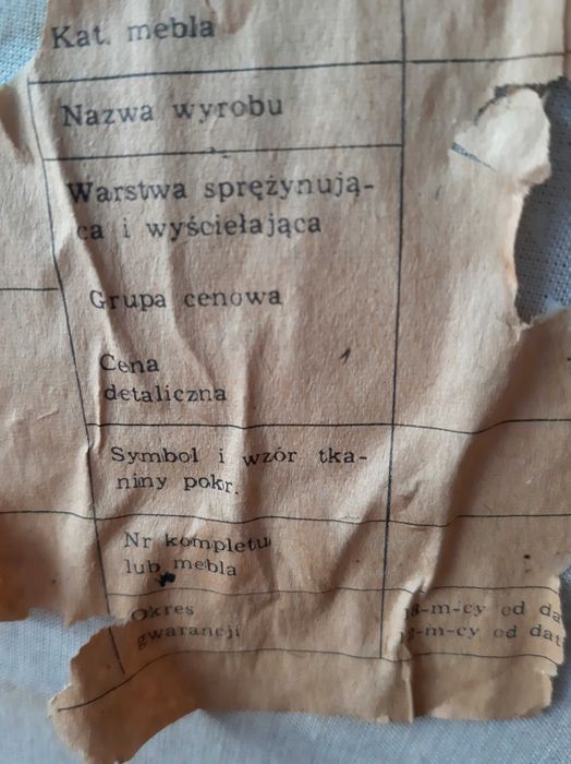 Krzesła z oparciem, siedzenie na sprężynach PRL